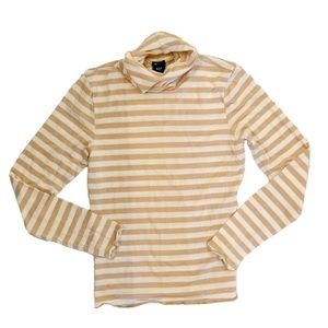 🛍Gap Stretch Cowl Neck Fitted Striped Long Sleeve